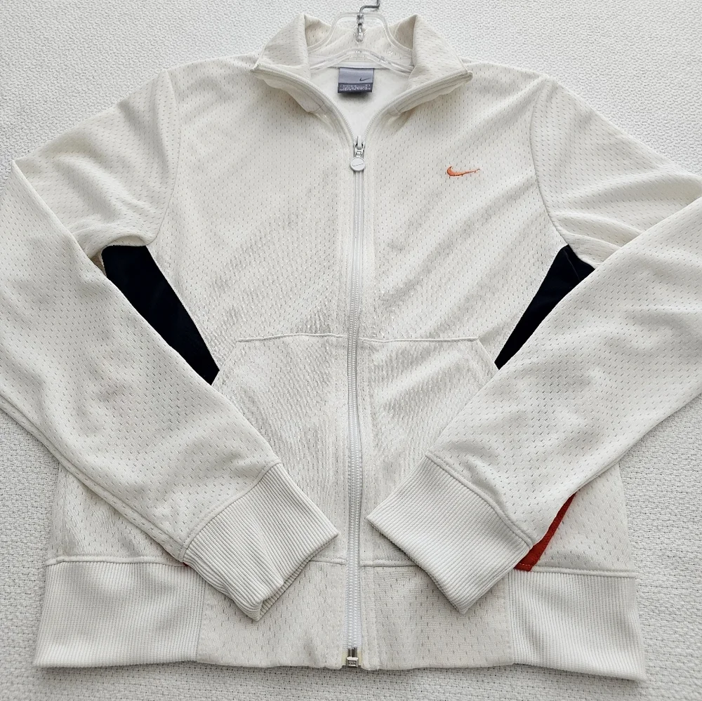 Vintage Nike Track Jacket Lightweight Full zip Woman's size 8-10 Nylon - Picture 9 of 16